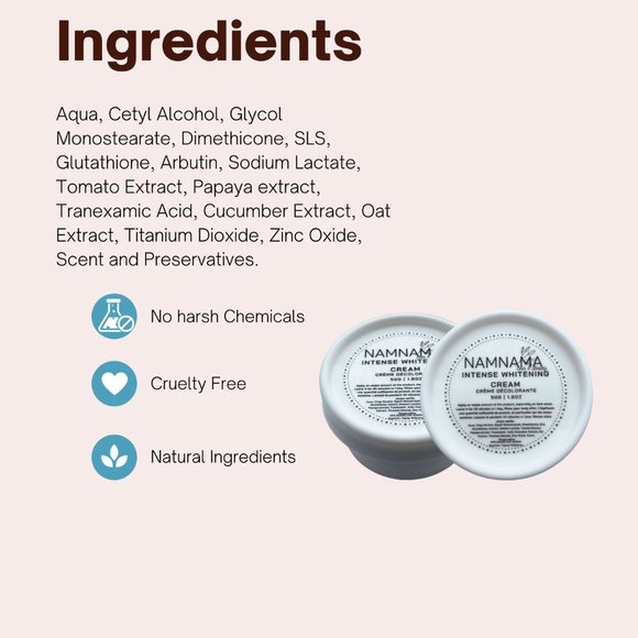 INTENSE WHITENING CREAM Bleaching 50g x 1 Lightens Dark Spots, Clarify - Picture 3 of 6